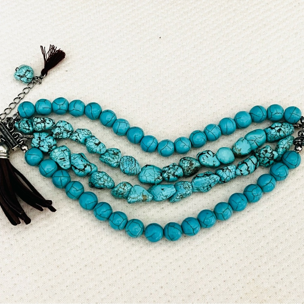 Chic Chunky Turquoise Bead Bracelet